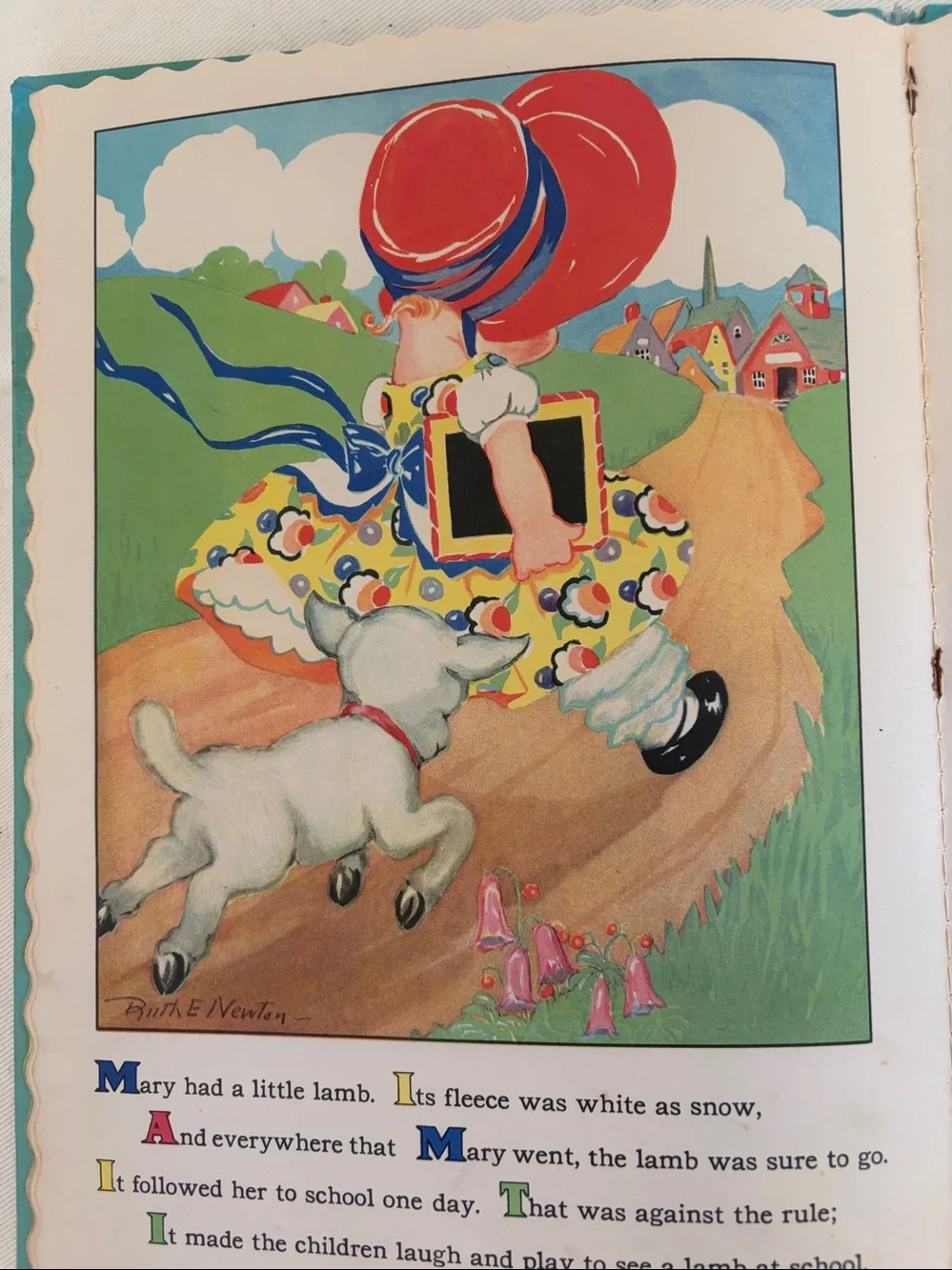 Mother Goose Illustrated Children's Book - 1943-13”Tall!